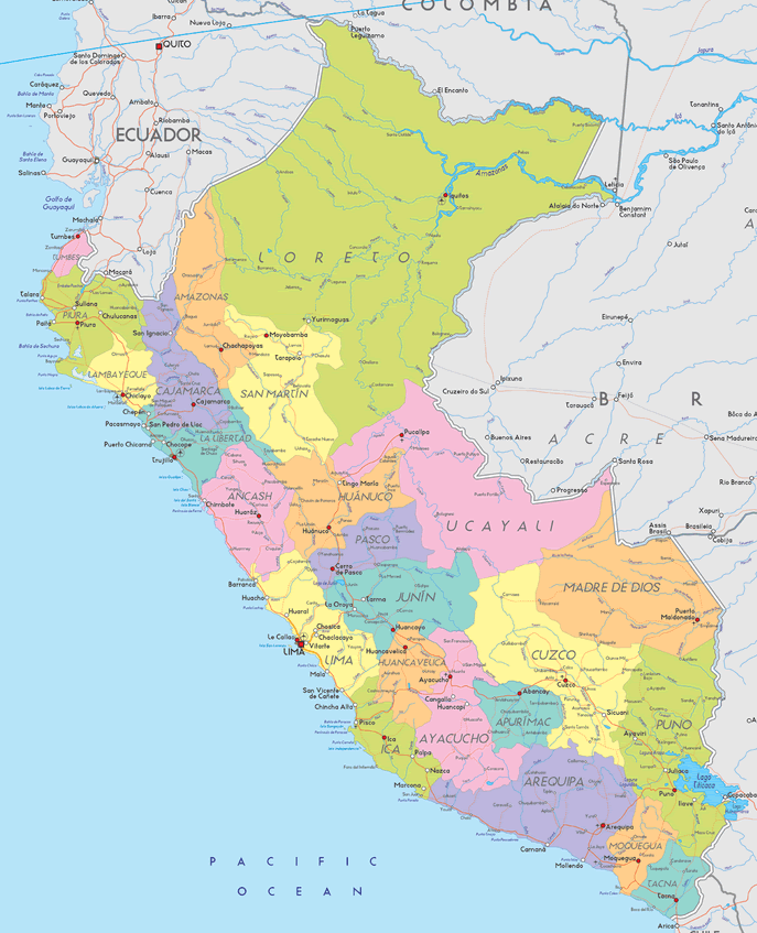 Peru Political Map