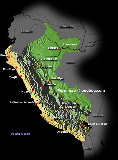 Peru Satellite Map