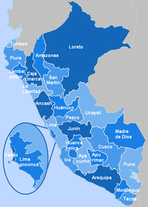 Peru Administrative Map