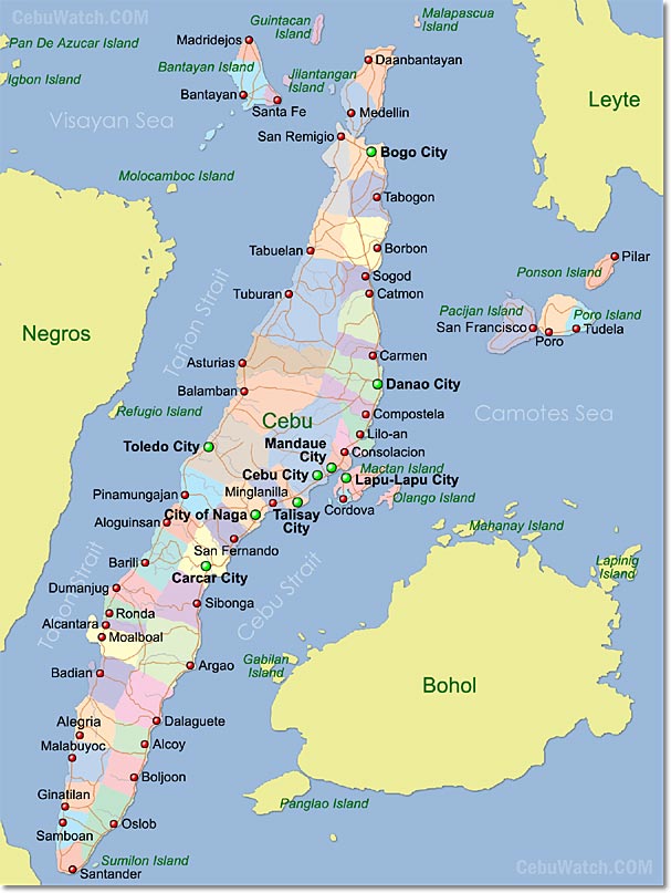 cebu island map