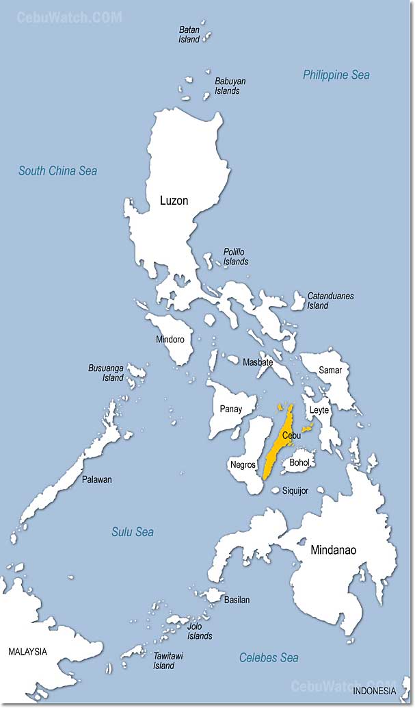 philippines map cebu