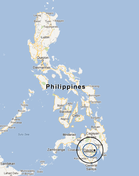 davao regional map philippines