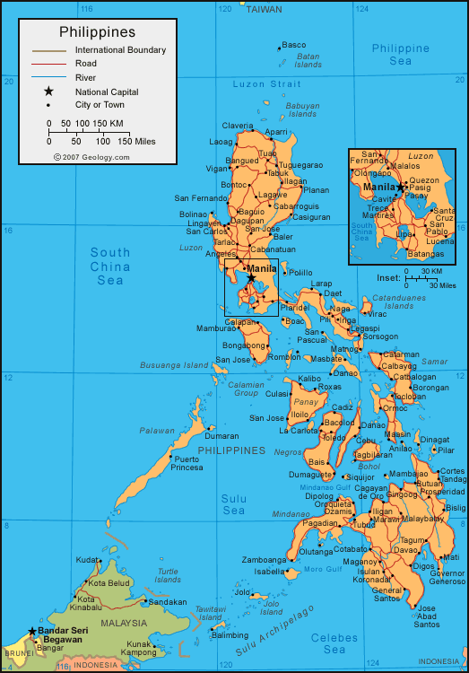 Philippines map General Santos