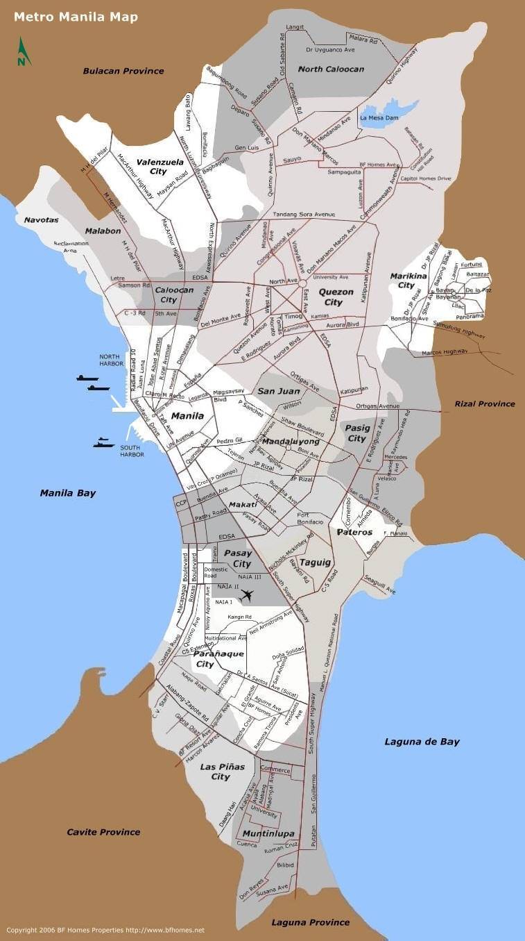 district map of manila