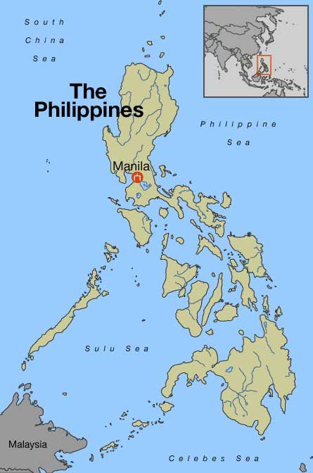 philippines map manila