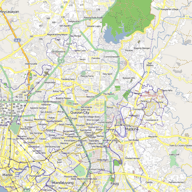 Quezon City Road Map