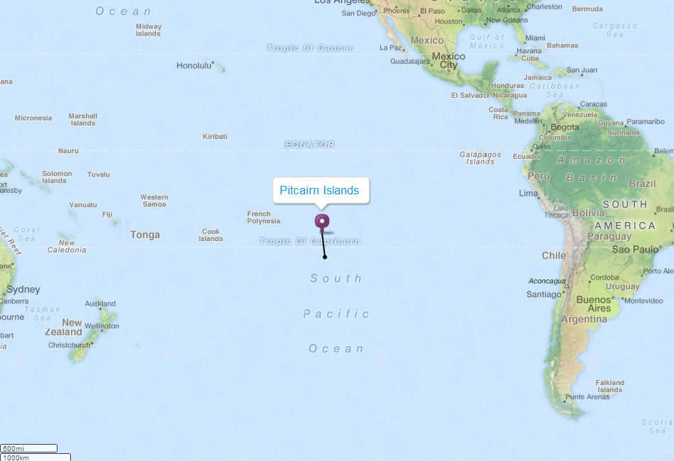 Pitcairn Islands Map