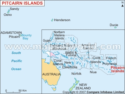 pitcairn islands map