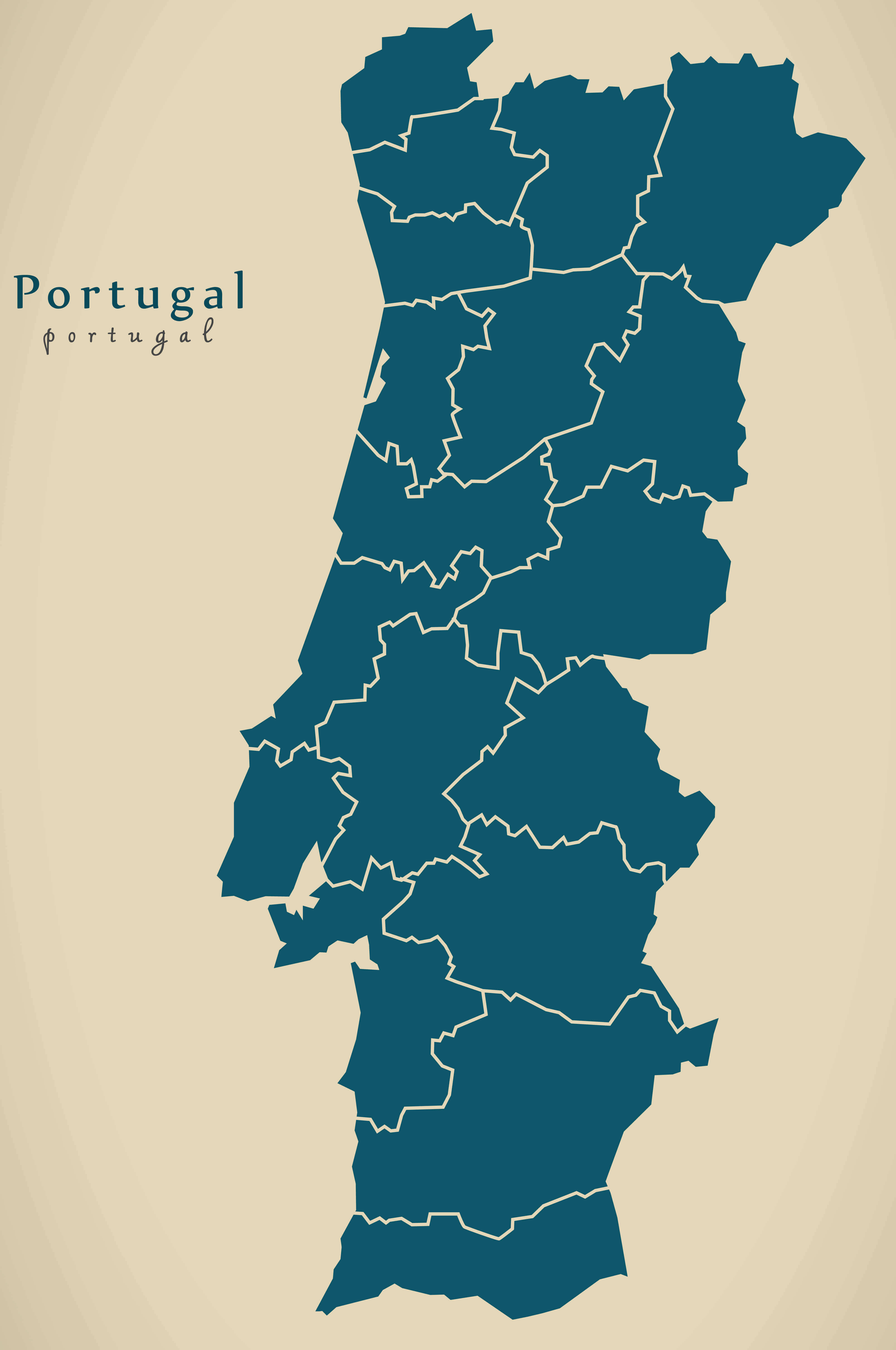 Portugal Blank Map