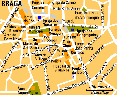 Braga city map