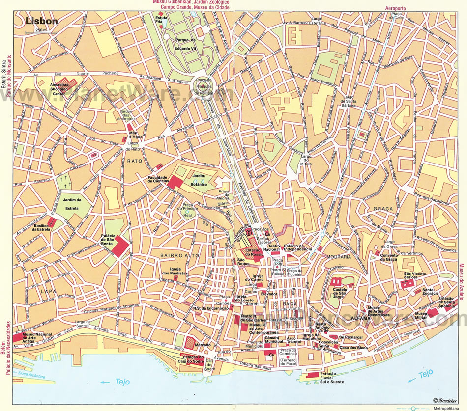 Lisbon Map Portugal