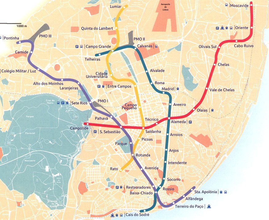 Lisbon metro map