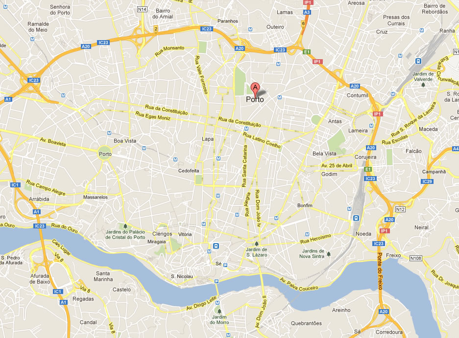 map of Porto
