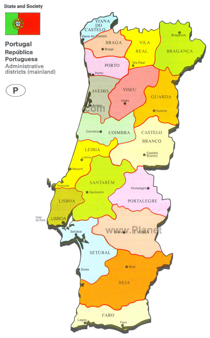 Portugal Population Density Map
