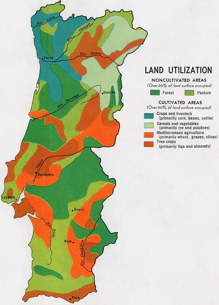 Portugal Land Use Map 1972