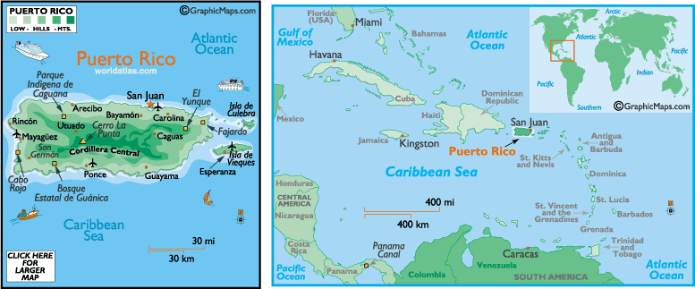 Map of Puerto Rico