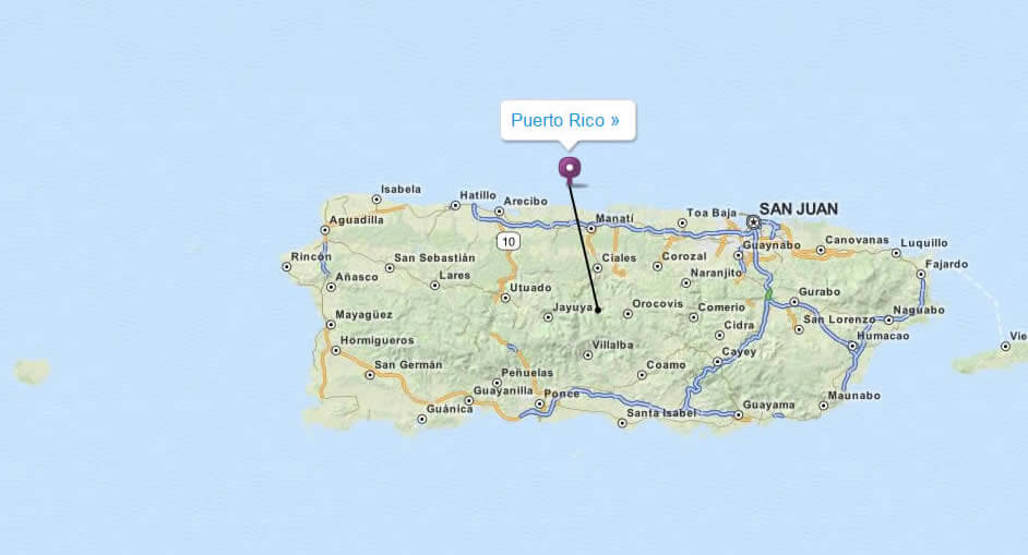 Map Puerto Rico