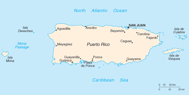 Map Of Puerto Rico World Map Of Puerto Rico World