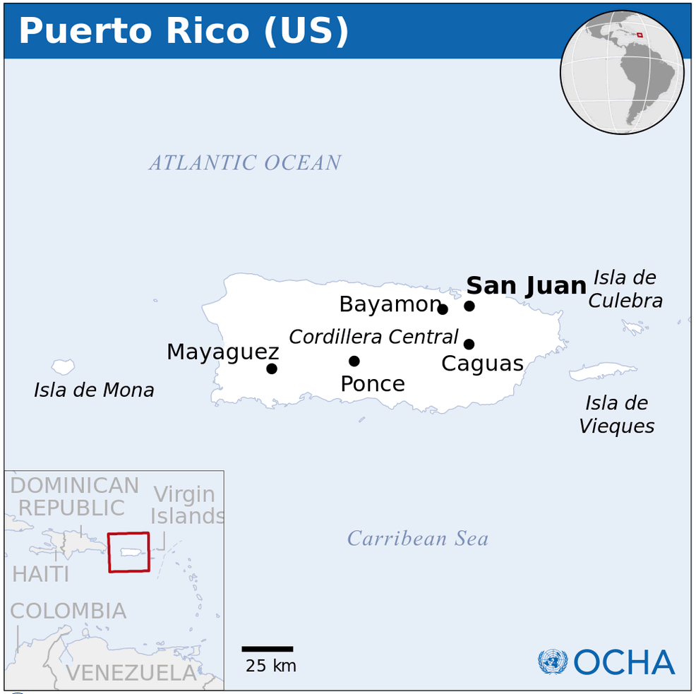 puerto rico location map