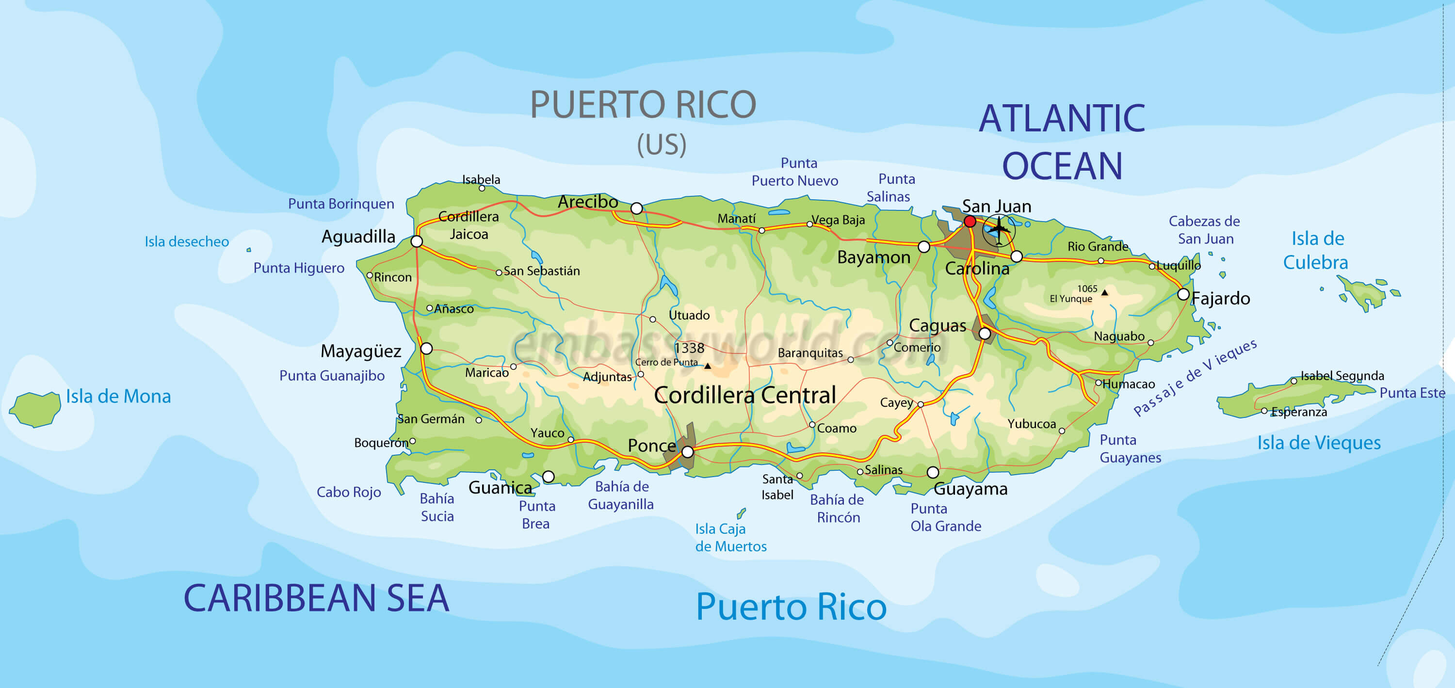 Puerto Ric Map