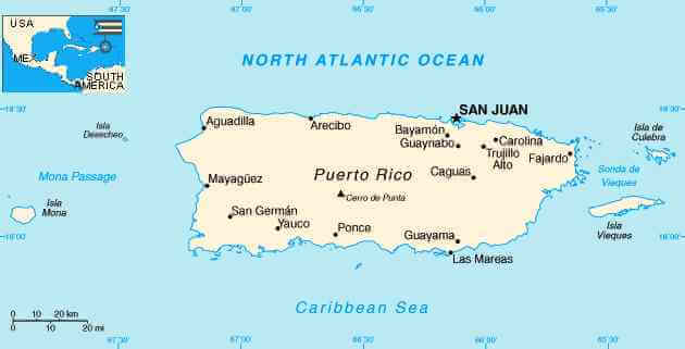 Puerto Rico Politic Map