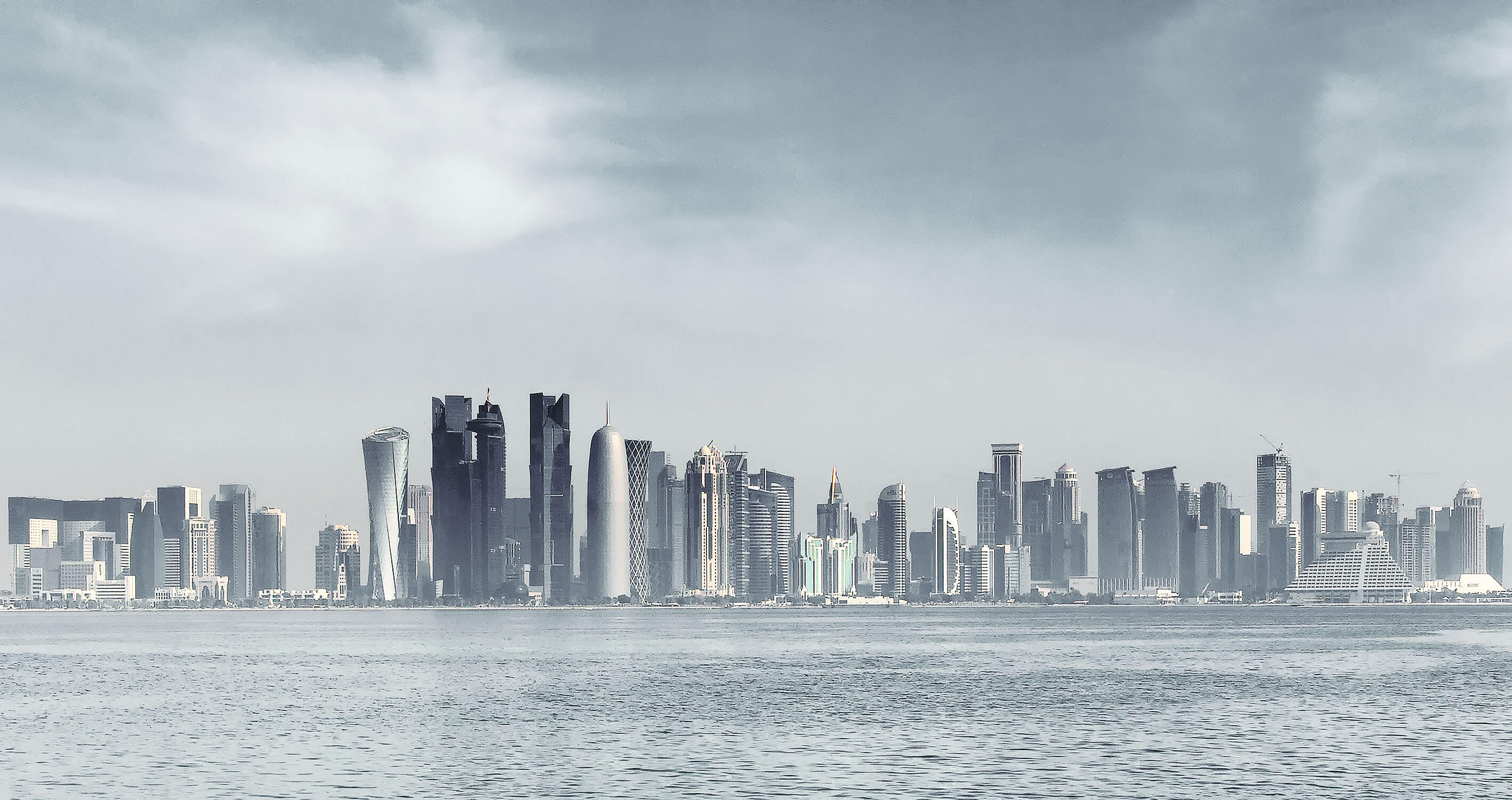 Futuristic skyline of Doha