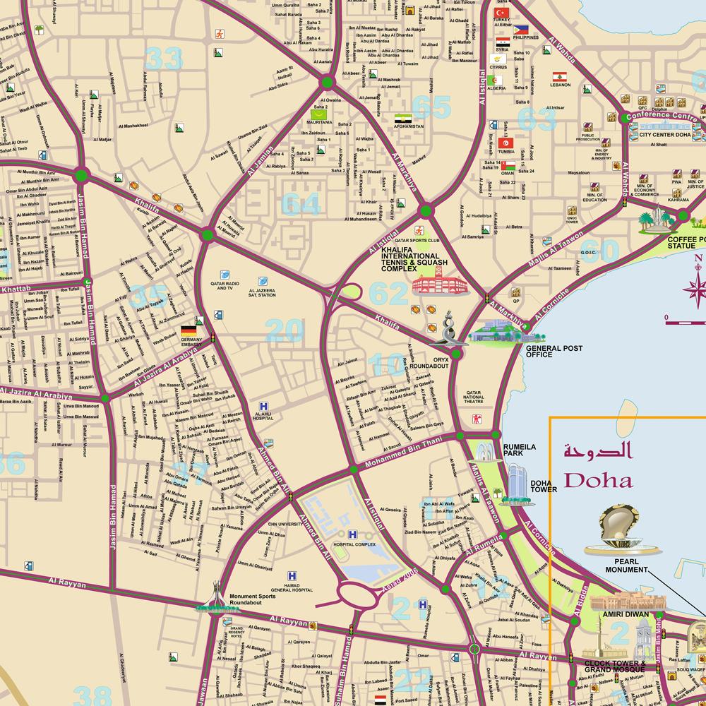 Doha street map