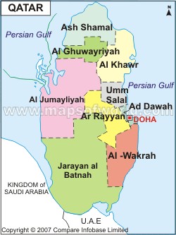 qatar regions map