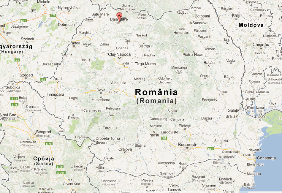 map of Baia Mare romania