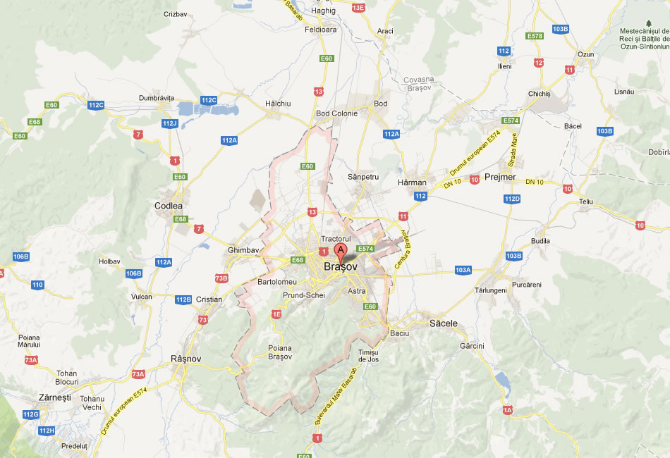 map of Brasov