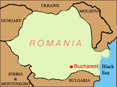 Map Bucharest Romania