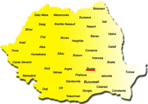 romania Buzau map