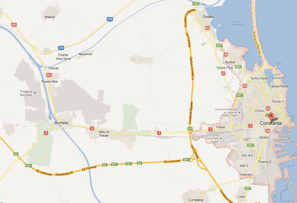 map of Constanta