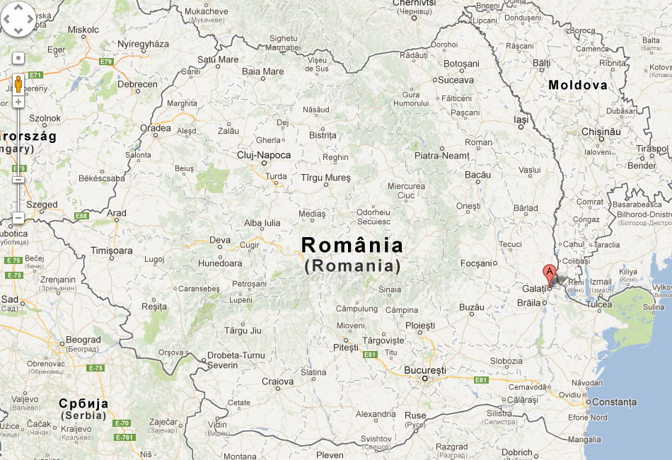 map of Galati romania