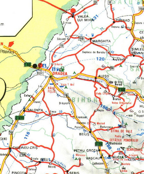 Oradea route map