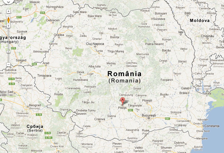 map of Pitesti romania