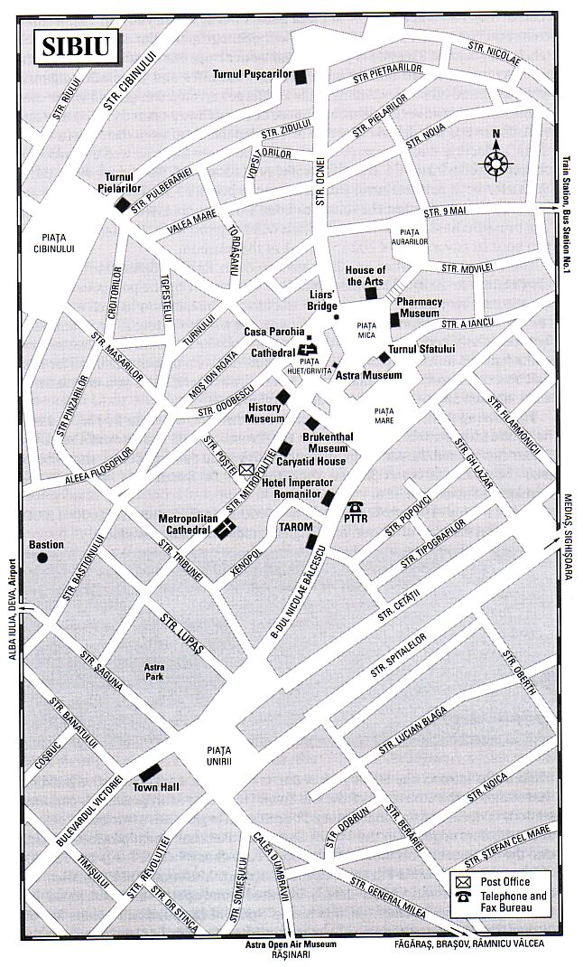 Sibiu City Center Map