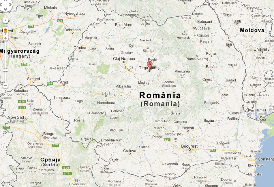 map of Targu Mures romania