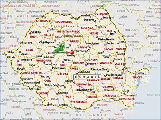Targu Mures map romania