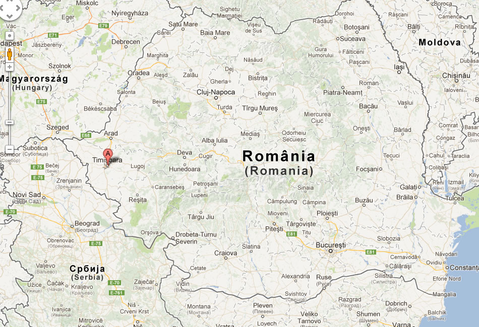 map of Timisoara romania