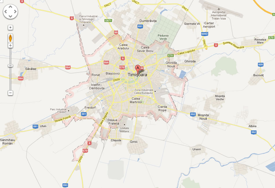 map of Timisoara