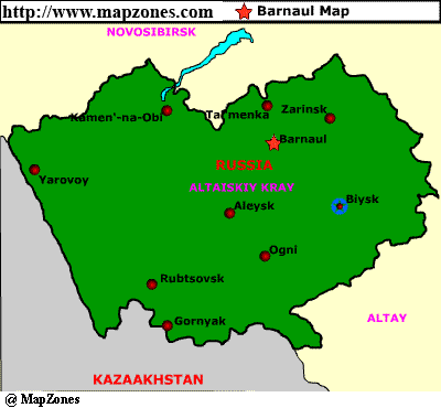 Barnaul province map