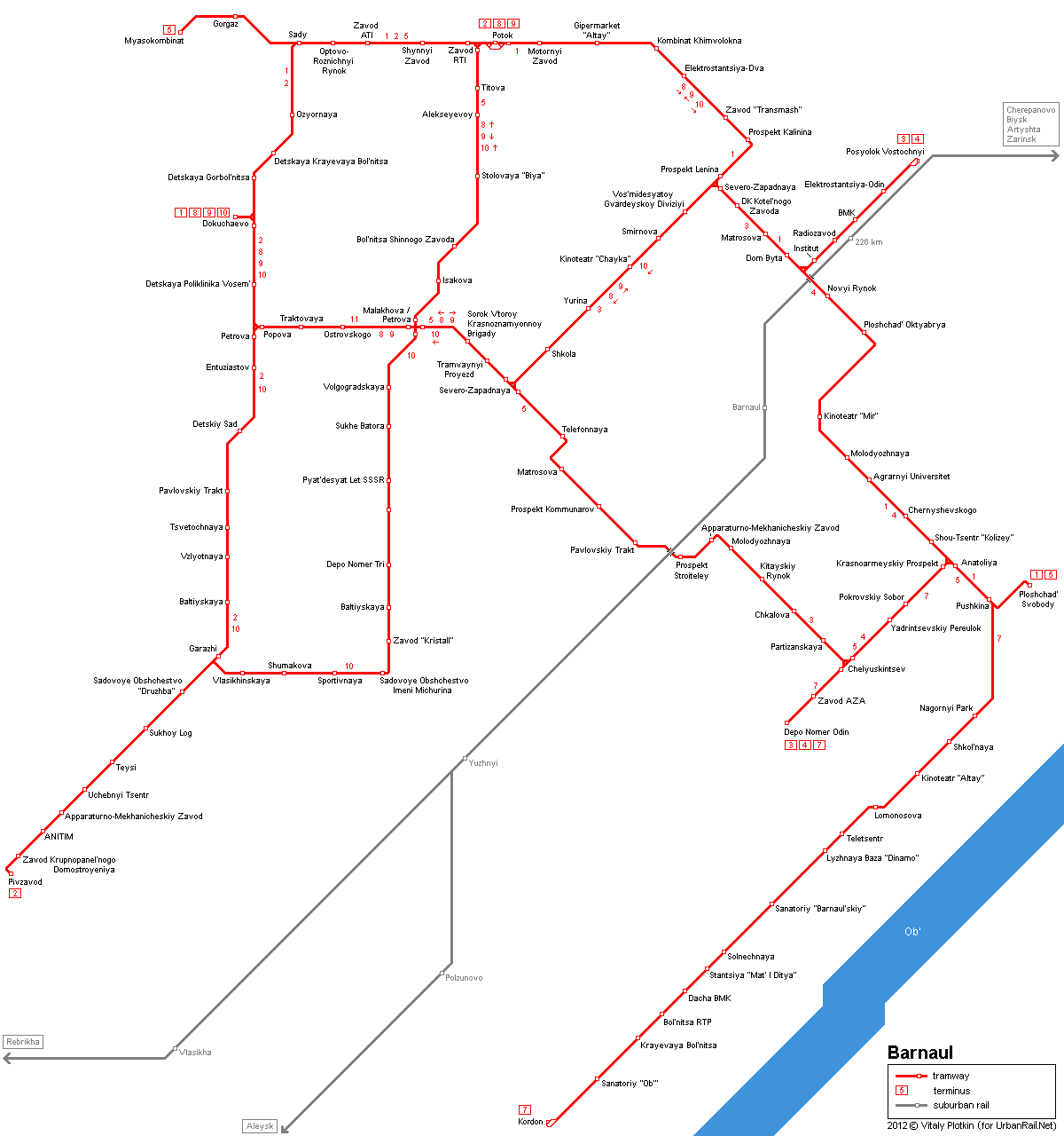 Barnaul metro map