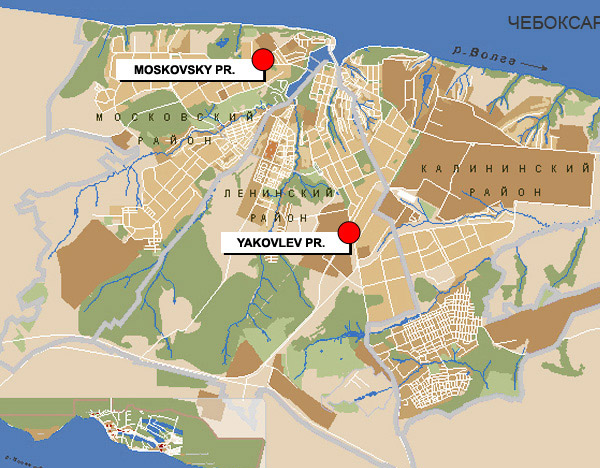 Cheboksary map