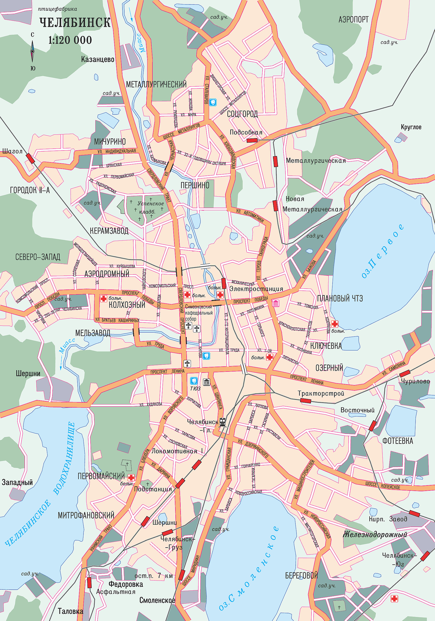 Chelyabinsk center map