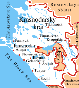 Krasnodar province map