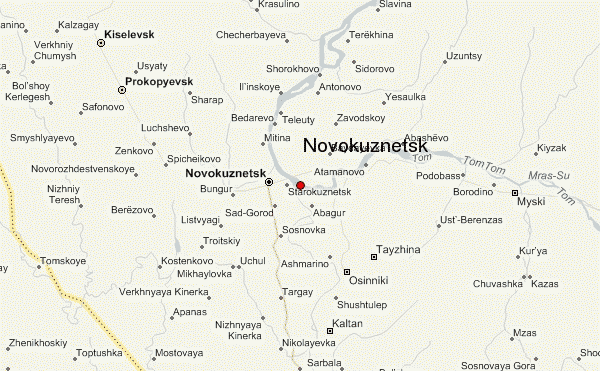 Novokuznetsk area map