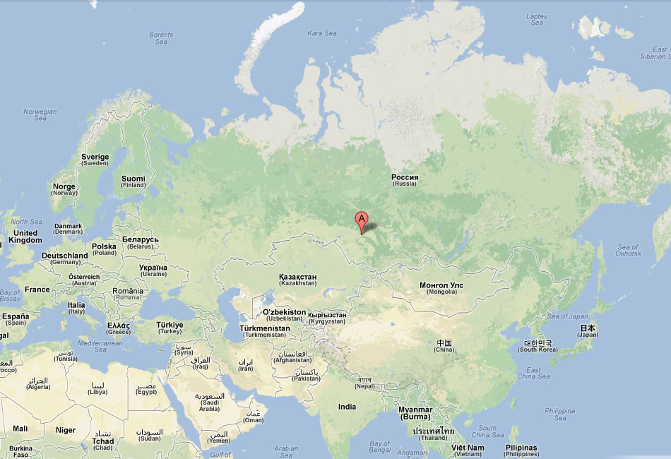 map of Novosibirsk russia