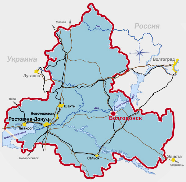 Rostov on Don region map