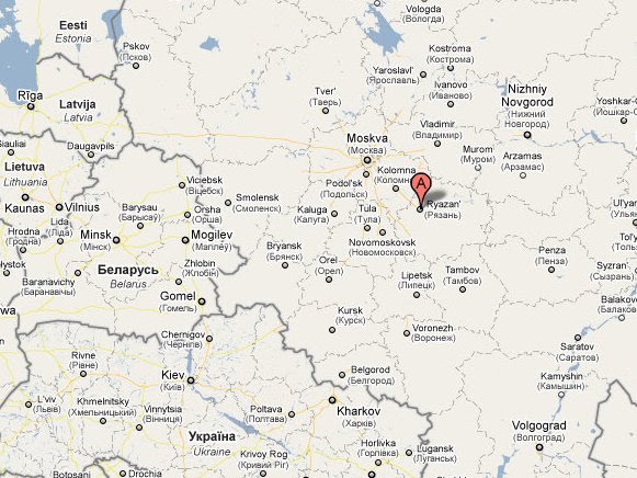 Ryazan moscow area map